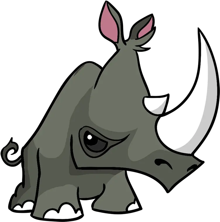 Learn How To Draw Rhino Easy To Draw Everything Easy Cute Rhinos Drawings Png Rhino Icon