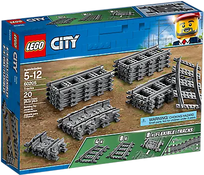 Lego City Train Tracks 60205 Building Kit 20 Pcs Lego City Train Tracks Png Lego City Logo