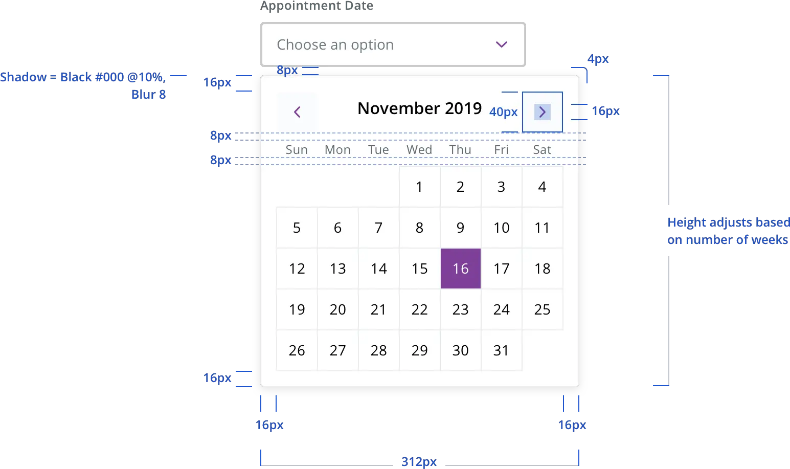 Datepicker Anatomy Png Date Picker Icon