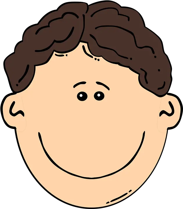 Boy Man Brown Cartoon Boys Face Png Brown Hair Png