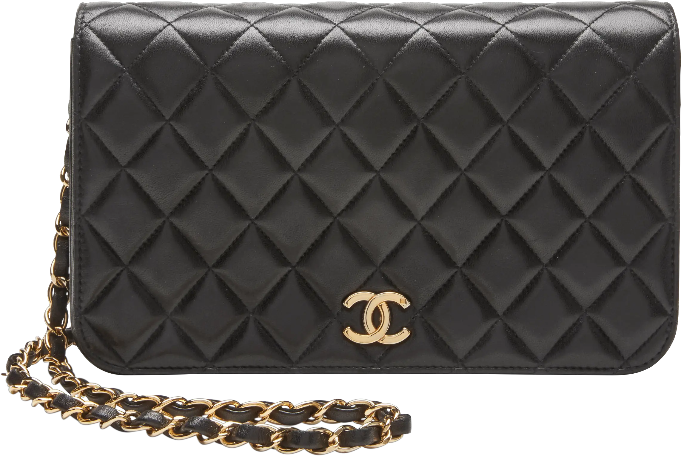 Black Lambskin Push Lock Full Flap Quilted Chain Shoulder Bag Bolsa Preta Da Chanel Verniz Png Chanel Icon Bags