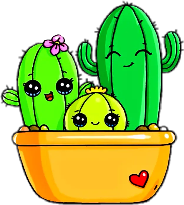 Cactus Family Love Green Voteplease Vote4vote Draw So Cute Draw So Cute Cactus Png Cactus Clipart Png