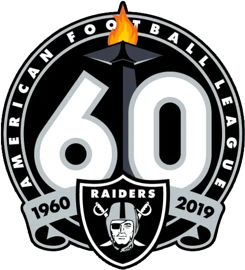 Oakland Raiders Anniversary Logo Raiders 60th Anniversary Logo Png Raiders Logo Transparent