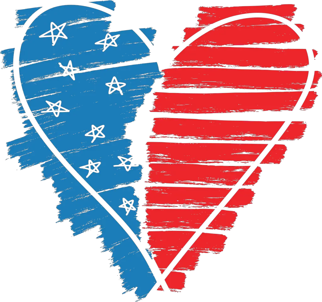 Stars And Stripes Heart Cut File Graphic Design Png Stars And Stripes Png