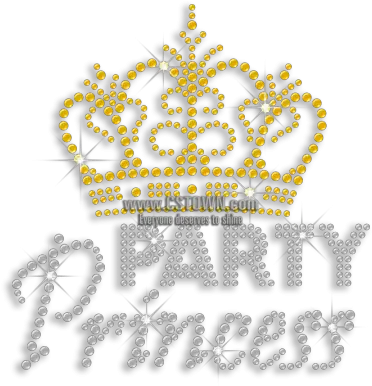 Download Party Princess U0026 Gold Crown Iron On Rhinestone Solid Png Gold Princess Crown Png