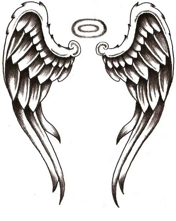 Simple Angel Wings Silotte Png Clipart