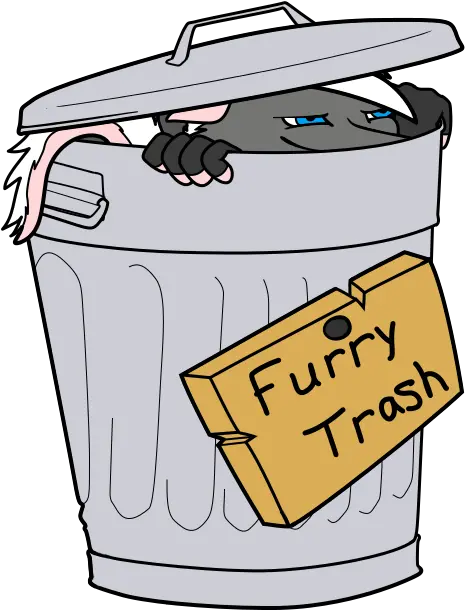 Furry Trash V 1 By Dannyskunk Fur Affinity Dot Net Waste Container Png Furry Png