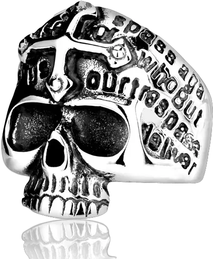 Download Menu0027s Cross Demon Skull Ring Gdstarrings1 Skull Png Gothic Cross Png