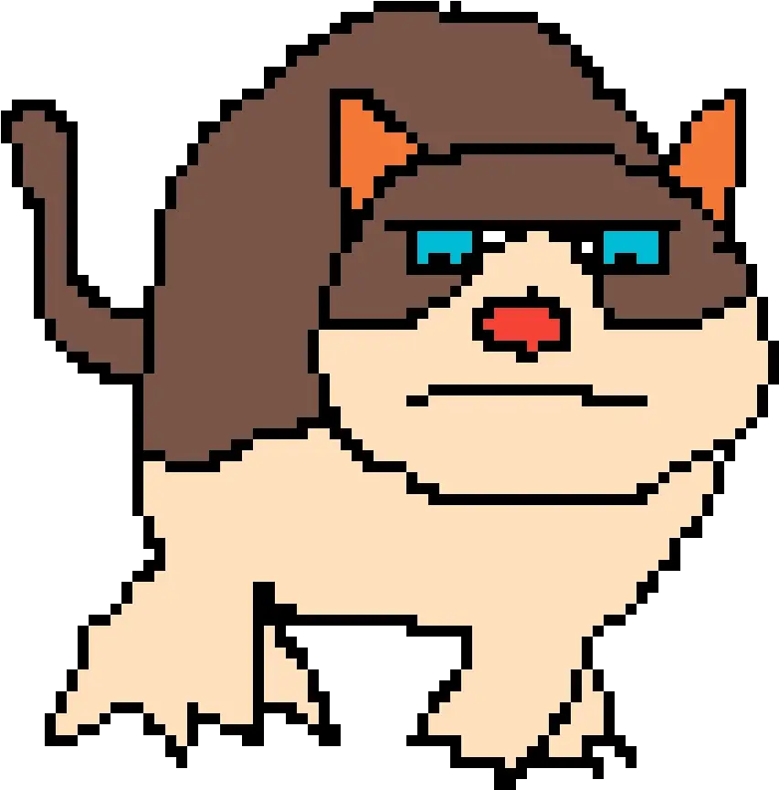 Pixilart Grumpy Cat By Anonymous Cartoon Png Grumpy Cat Png
