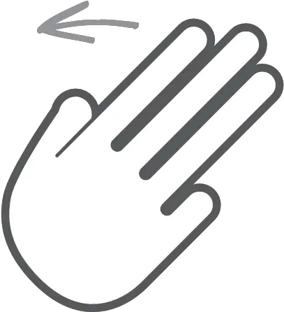 Gesture Hand Interactive Left Scroll Swipe Icon Png