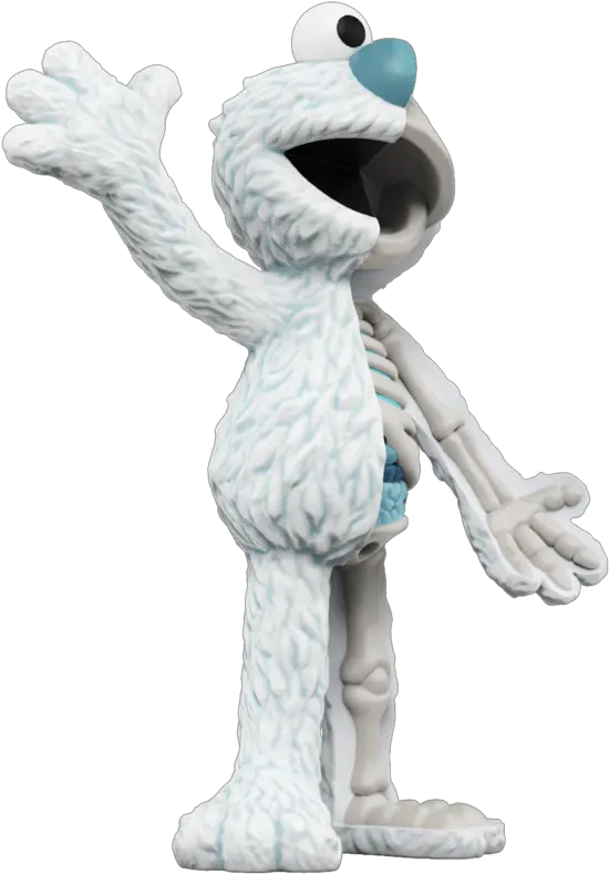 Life Size Xxray Elmo Snow Edition White Elmo Mighty Jaxx Png Elmo Face Png