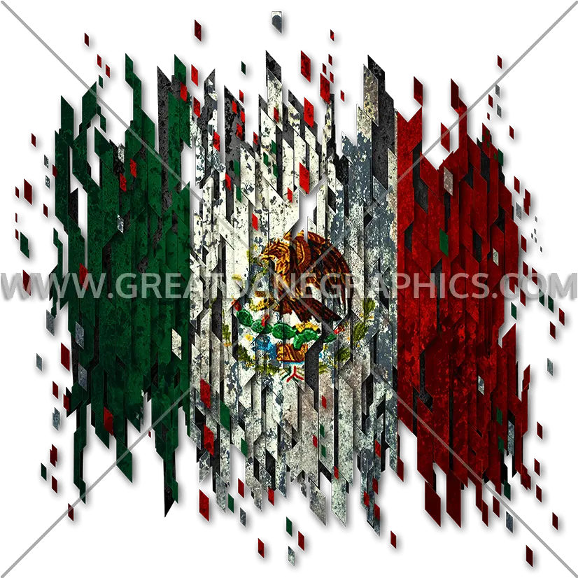 Digital Flag Mexico Production Ready Artwork For T Shirt Illustration Png Mexico Flag Transparent