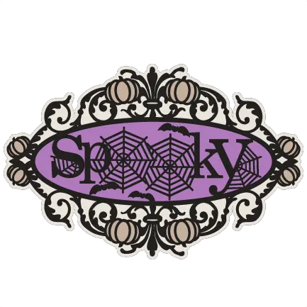 Spooky Title Frame Svg Scrapbook Cut File Cute Clipart Files Decorative Png Spooky Transparent
