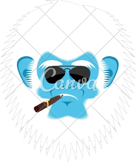 Yeti Serious Emoji Icons By Canva Illustration Png Sunglasses Emoji Transparent