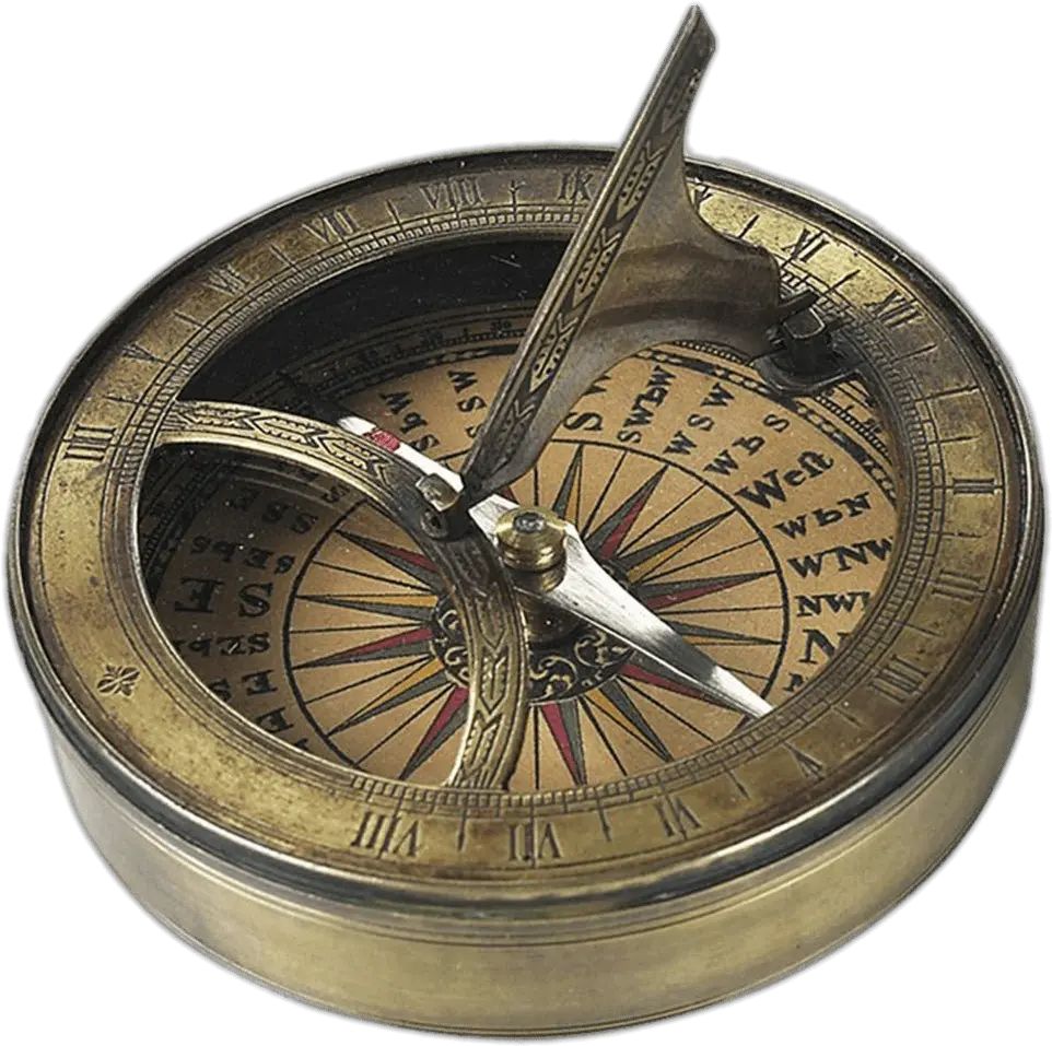 Sun Dial And Compass Transparent Png Stickpng 18th Century Compass Compass Transparent Background